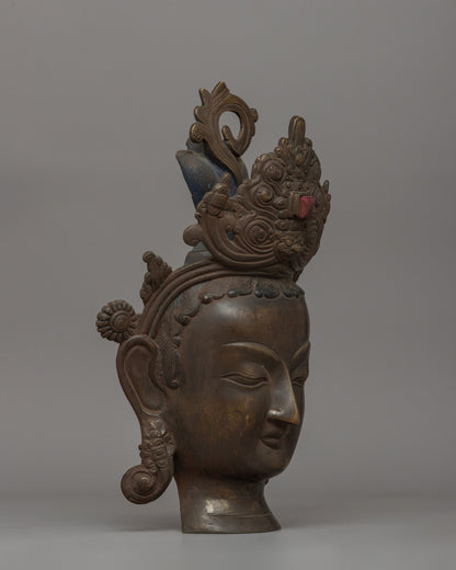 Buddhist Deity Mask | Ideal for Spiritual and Zen Decor