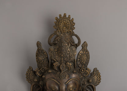 Ganesha Wall Art Mask | Symbol of Wisdom, Prosperity, and Protection