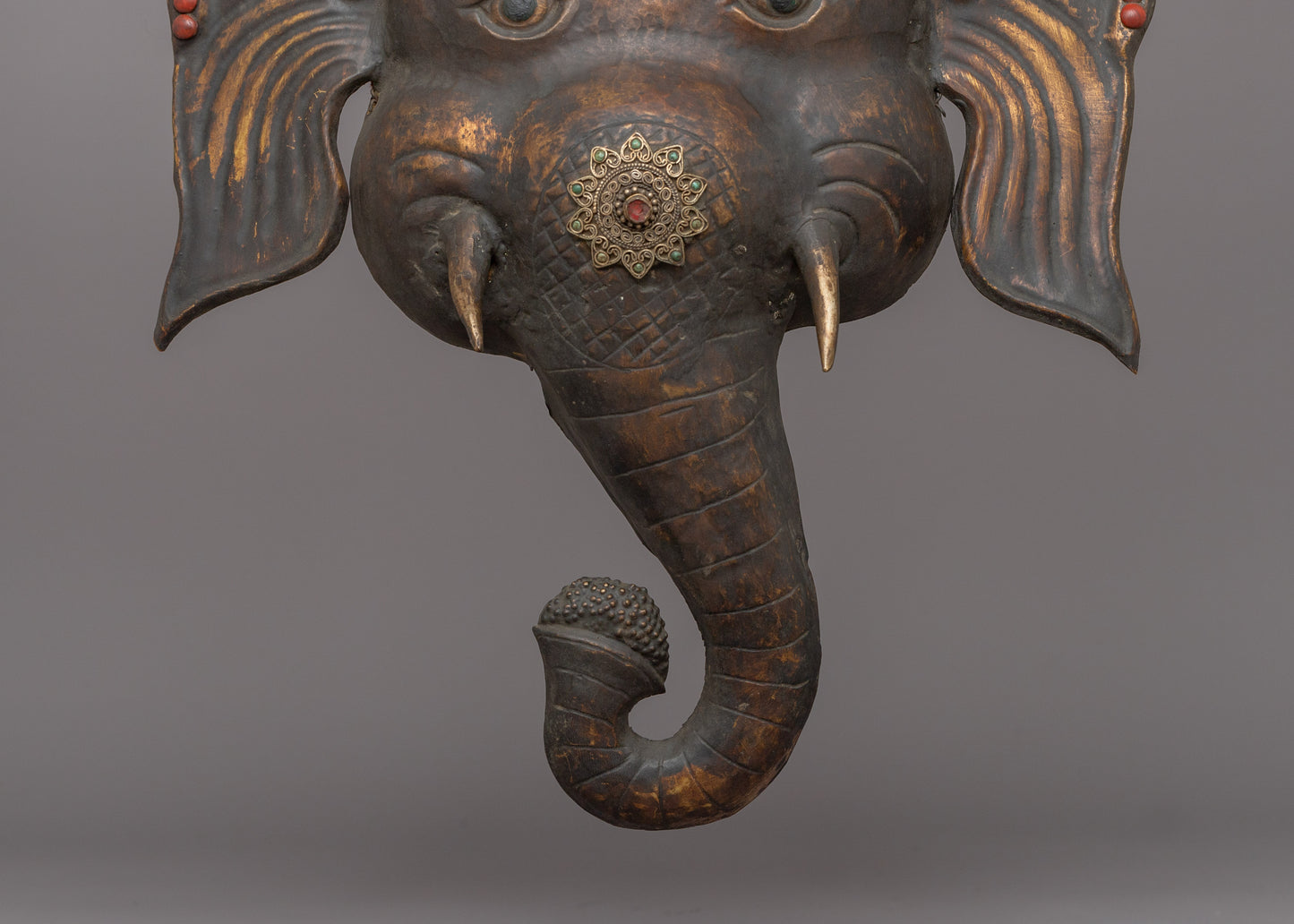 Handcrafted Elephant-Headed Deity Mask | Perfect for Meditation Spaces