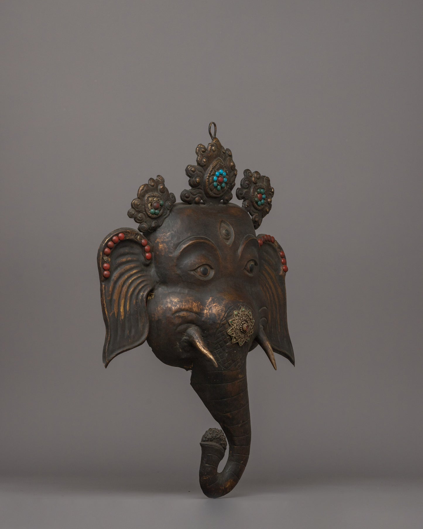 Handcrafted Elephant-Headed Deity Mask | Perfect for Meditation Spaces