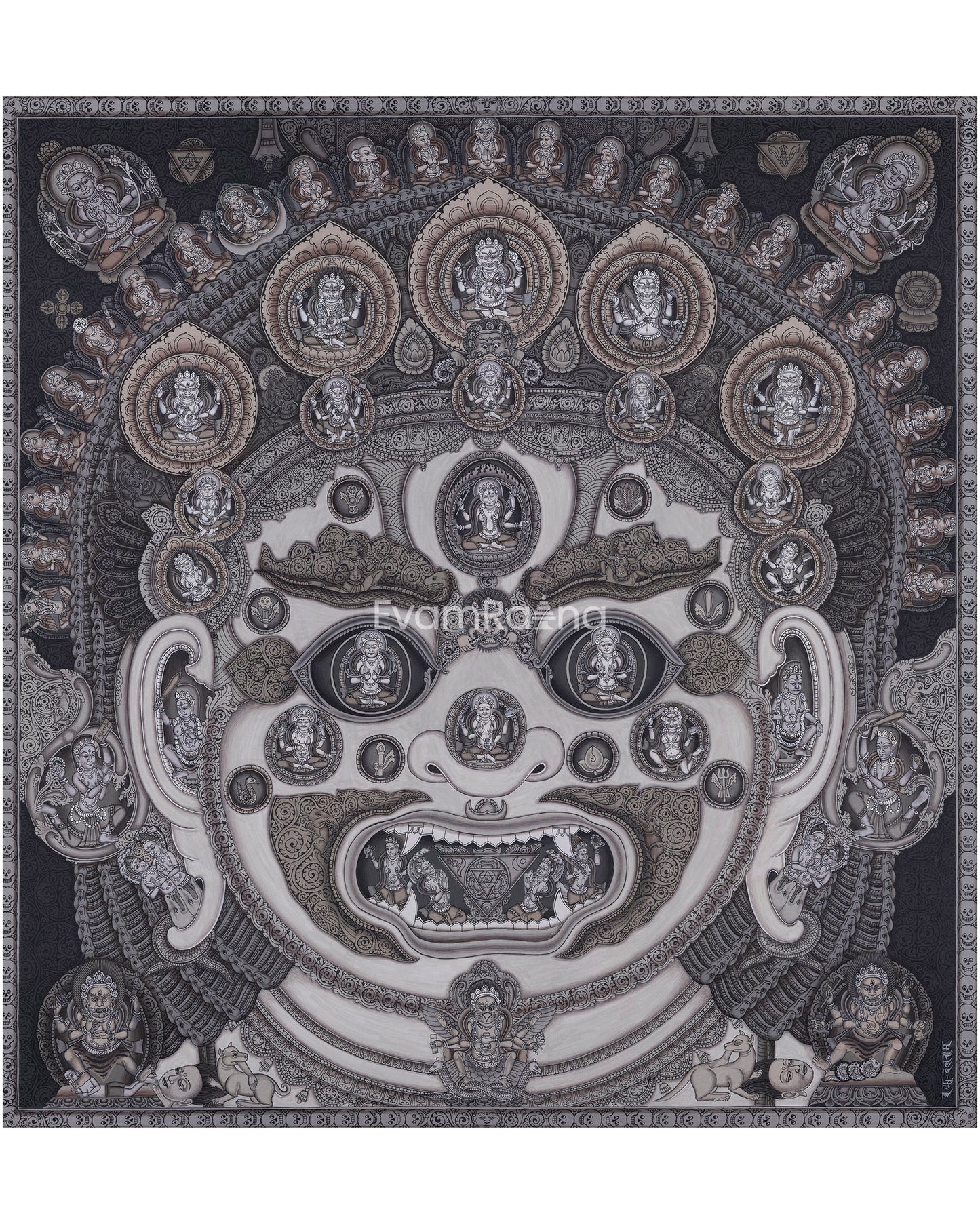 Lord Bhairav, The Powerful Manifestation of Lord Shiva | High Quality Giclee Newari Art