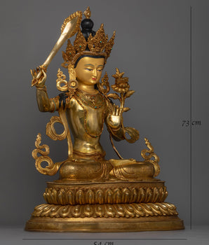 serene manjushri-sculpture