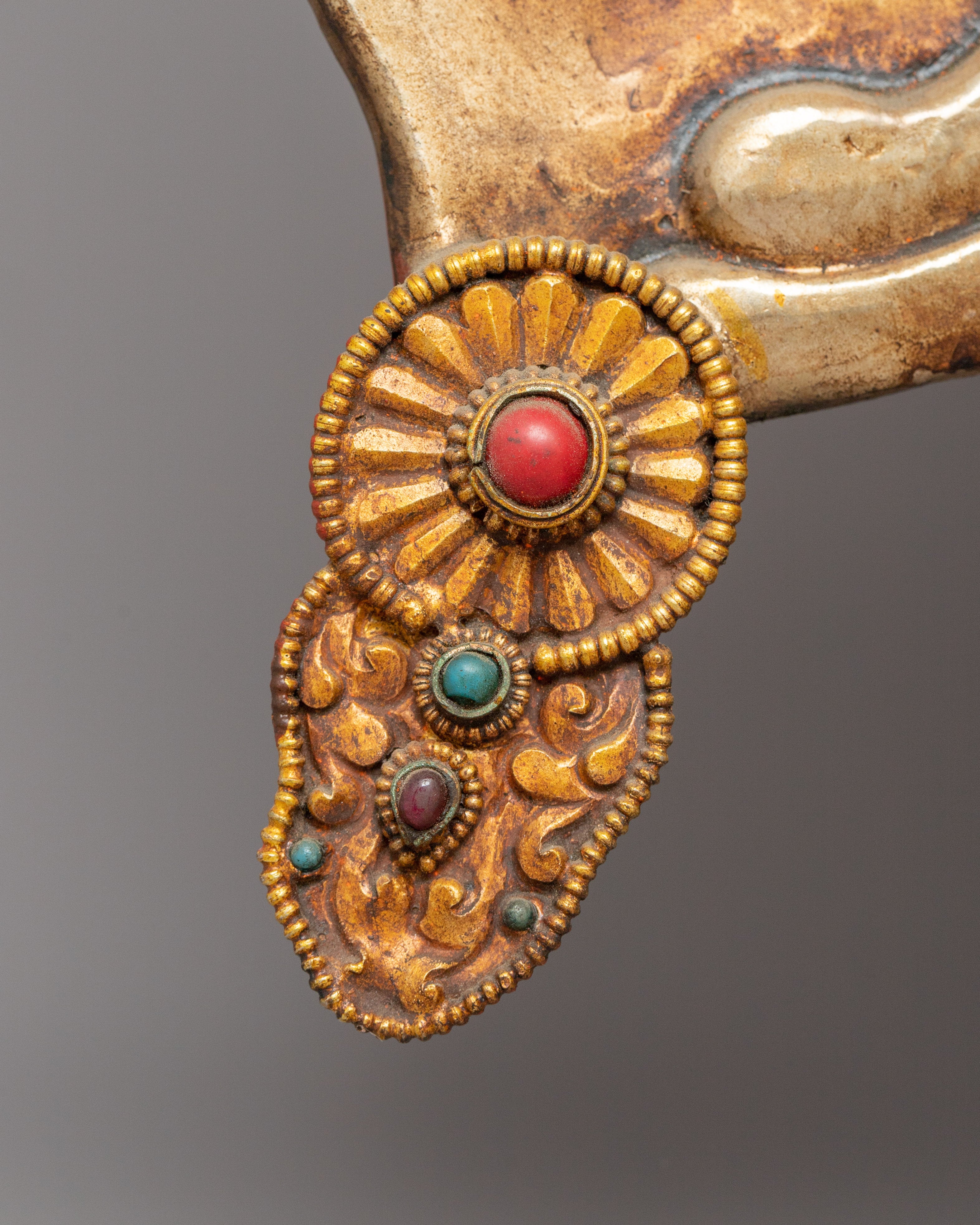 Gold Plated Elephant Headed Deity Mask | Tibetan Craft