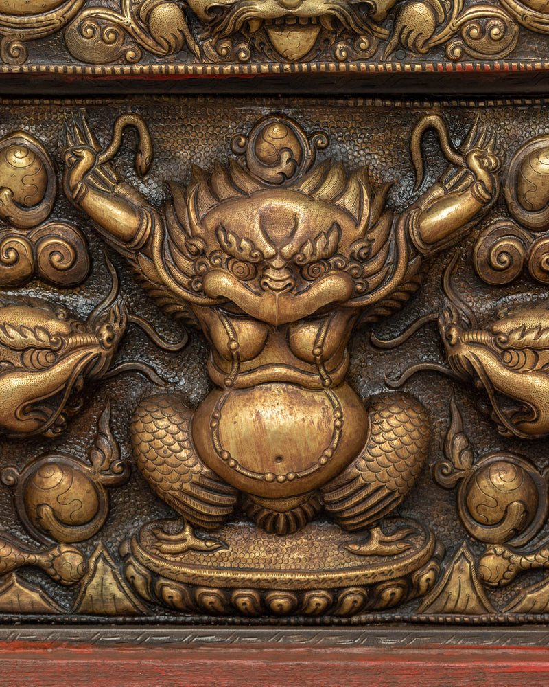 Wooden Garuda Wall Hanging | Perfect for Hindu and Buddhist Altars