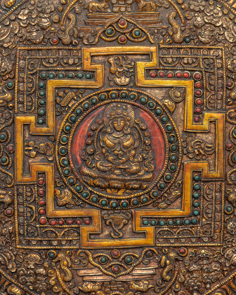 Amitabha Buddha Mandala Wall Hanging | Sacred Buddhist Art for Meditation & Altar Decor