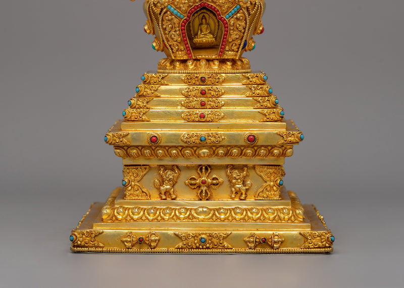 Machine Made Buddha Stupa | Religious Artifact for Home or Office