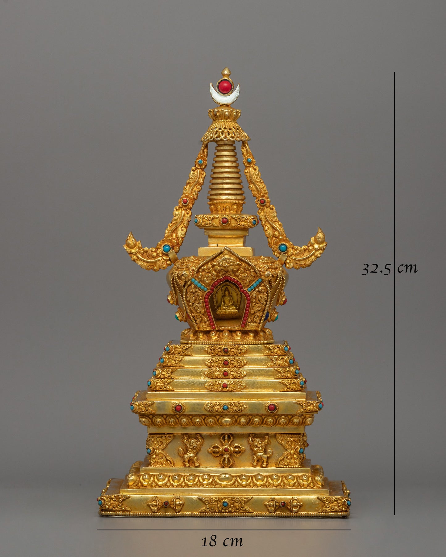 Machine Made Buddha Stupa | Religious Artifact for Home or Office