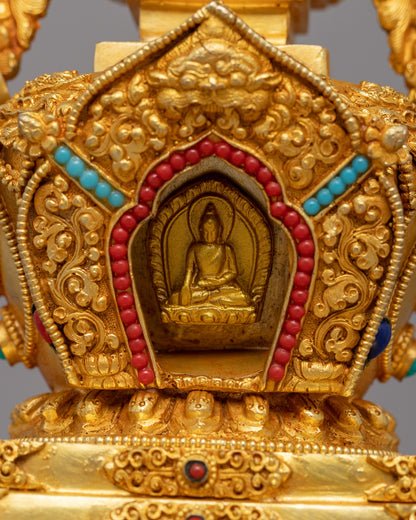 Machine Made Buddha Stupa | Religious Artifact for Home or Office