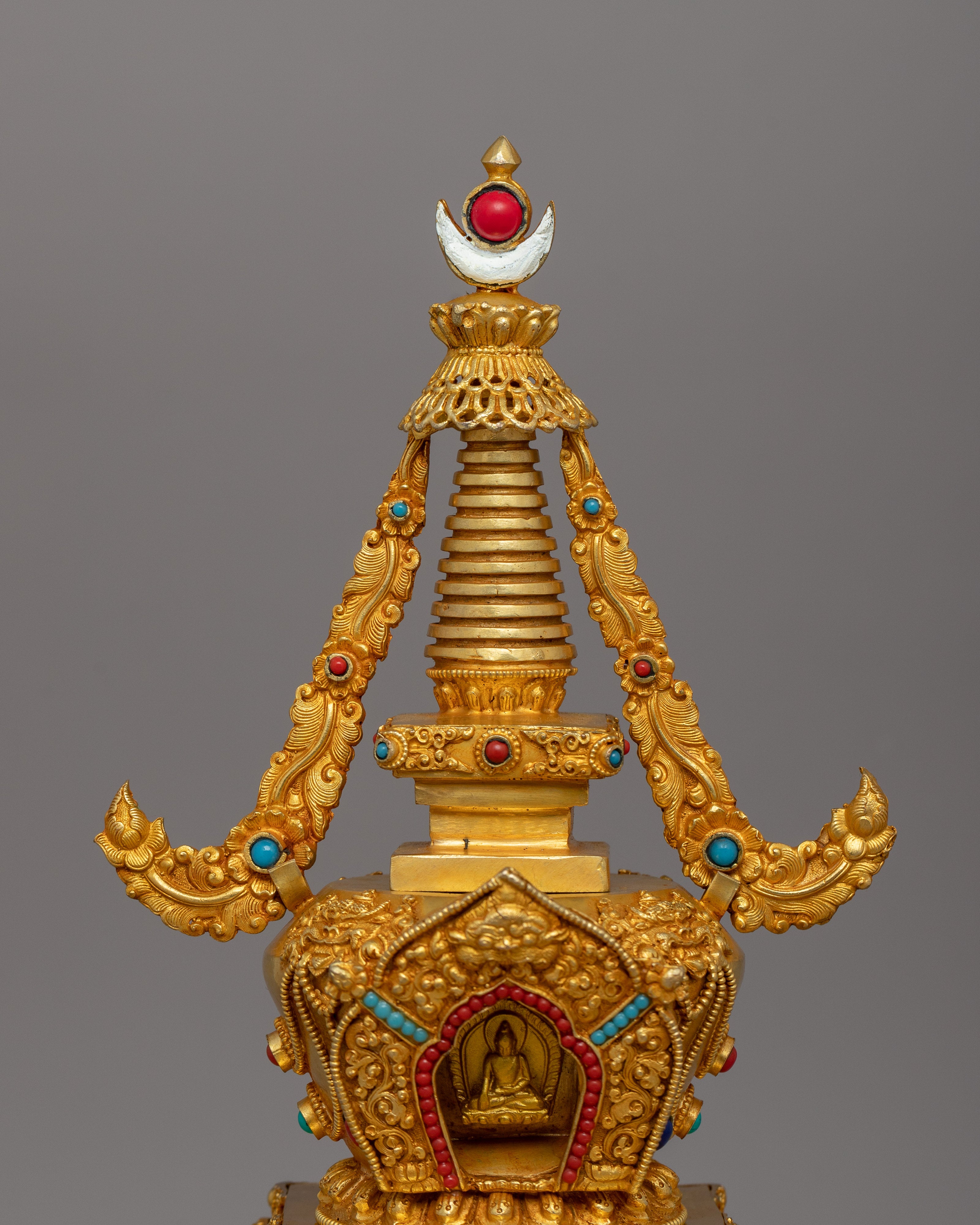 Machine Made Buddha Stupa | Religious Artifact for Home or Office