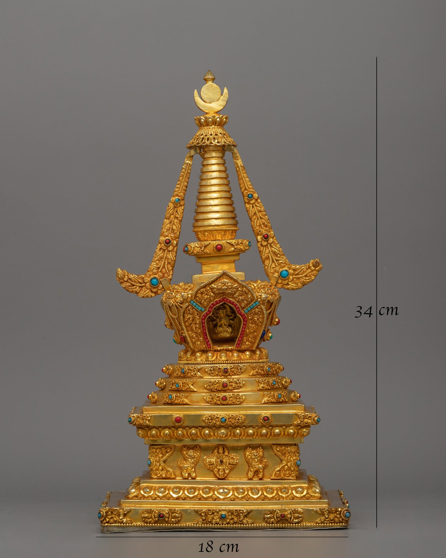 Machine-Made Namgyalma Stupa Statue | Traditional Buddhist Symbol for Meditation and Blessings