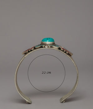 Turquoise Engraved Bracelet | Wearable Spiritual Art for Mindfulness