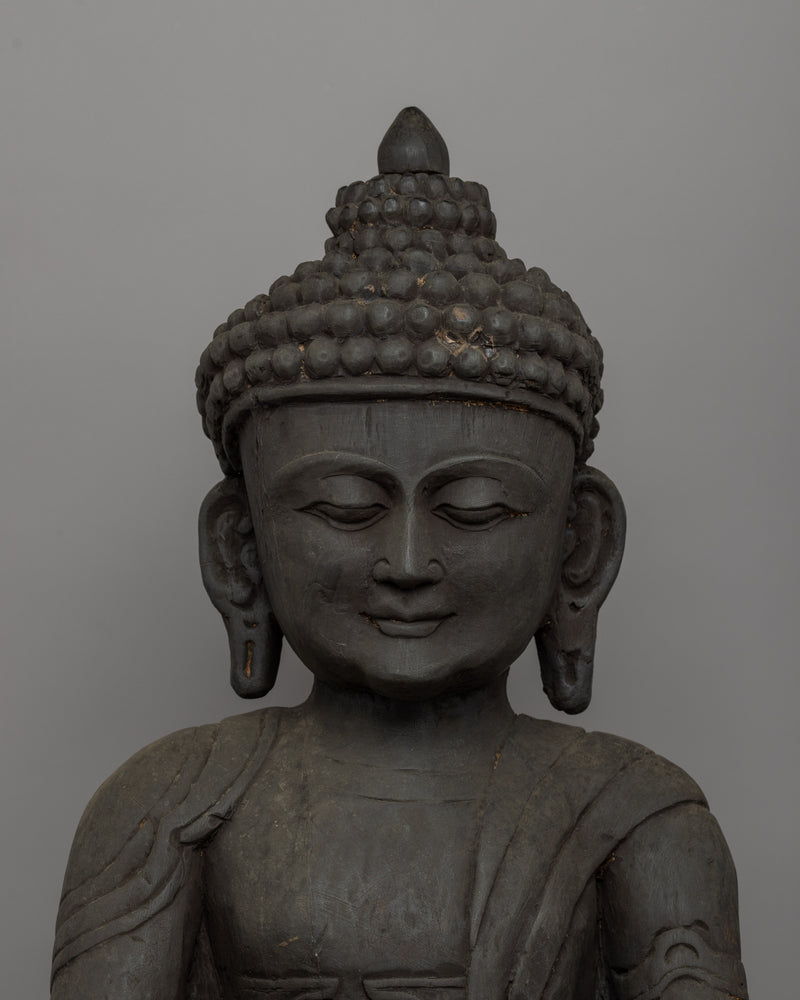 Wooden Shakyamuni Buddha Statue | Bring Serenity and Wisdom into Your Space