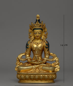 Gold-Plated Amitayus Buddha Statue | Deity of Longevity