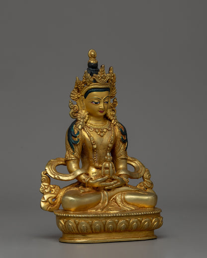 Gold-Plated Amitayus Buddha Statue | Deity of Longevity