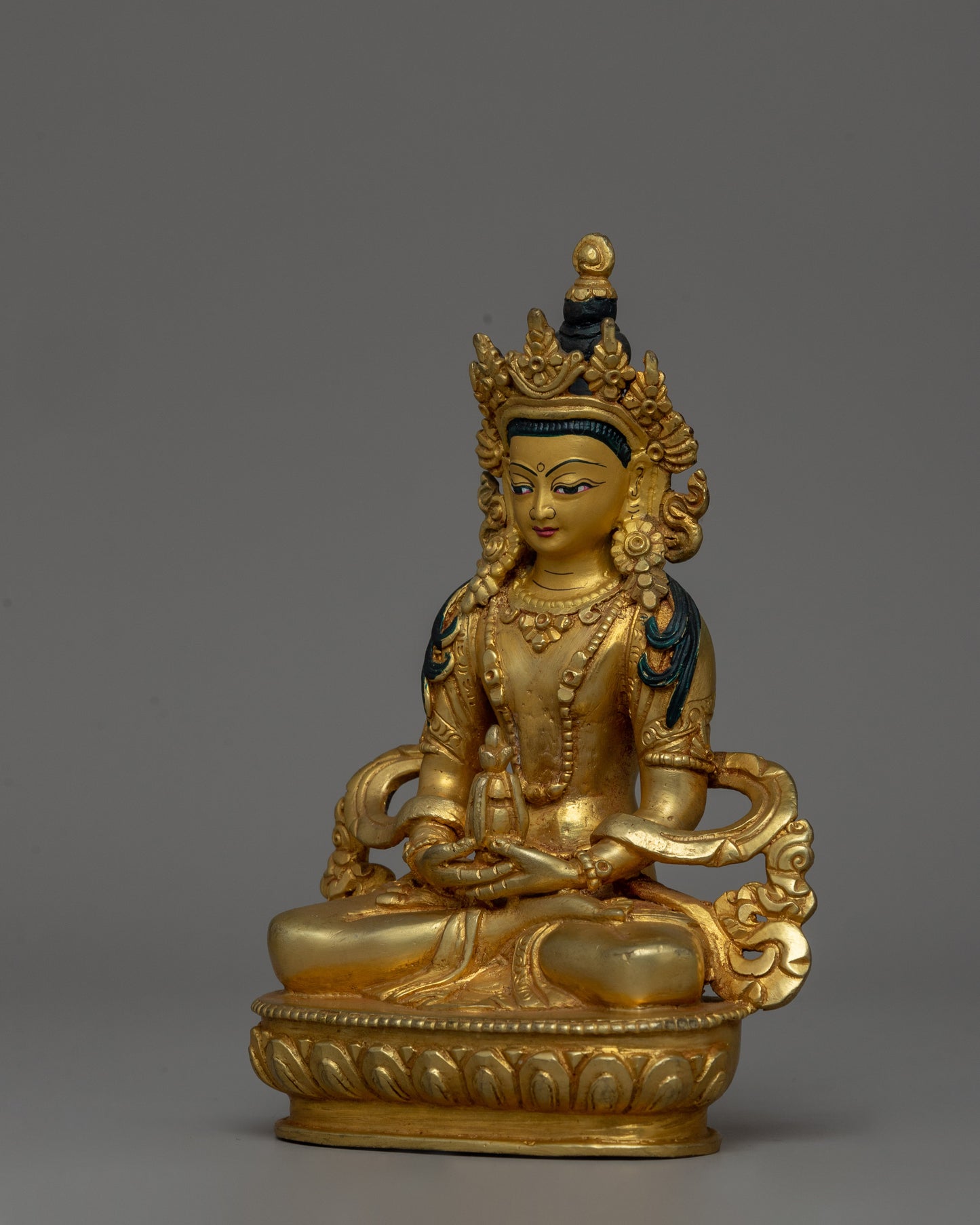 Gold-Plated Amitayus Buddha Statue | Deity of Longevity