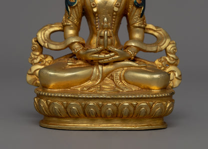 Gold-Plated Amitayus Buddha Statue | Deity of Longevity