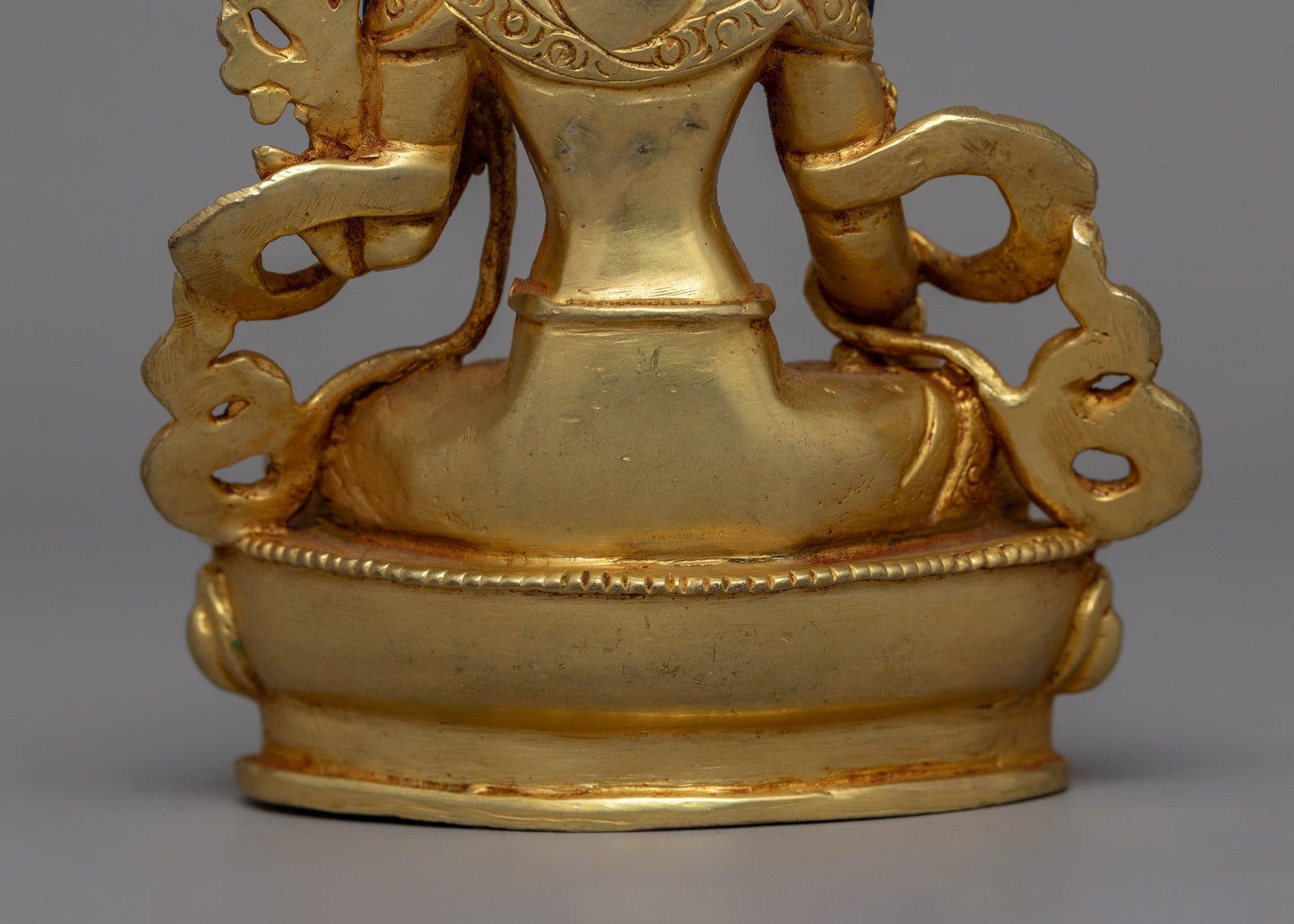 Electro Gold-Plated White Tara Statue | Goddess of Healing Longevity