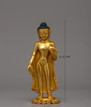 Gold Plated Dipankar Buddha statue | Ancient Buddha Figure