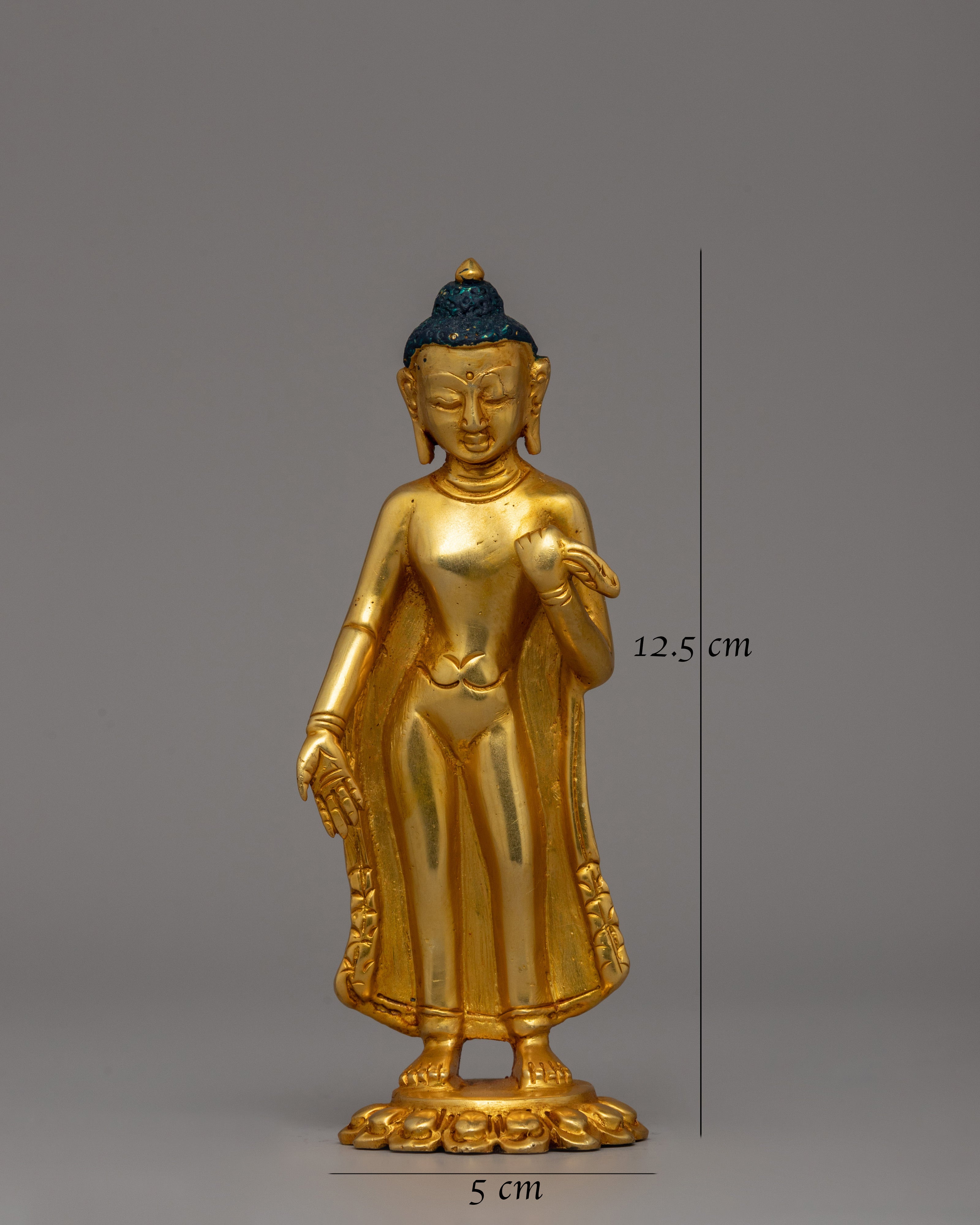 Gold Plated Dipankar Buddha statue | Ancient Buddha Figure