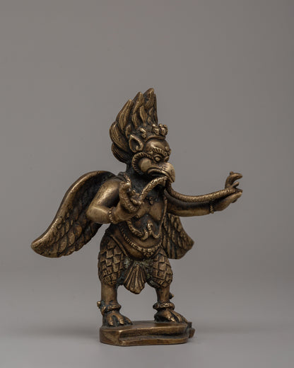 Majestic Bronze Garuda Statue | Handcrafted Spiritual Altar Decor