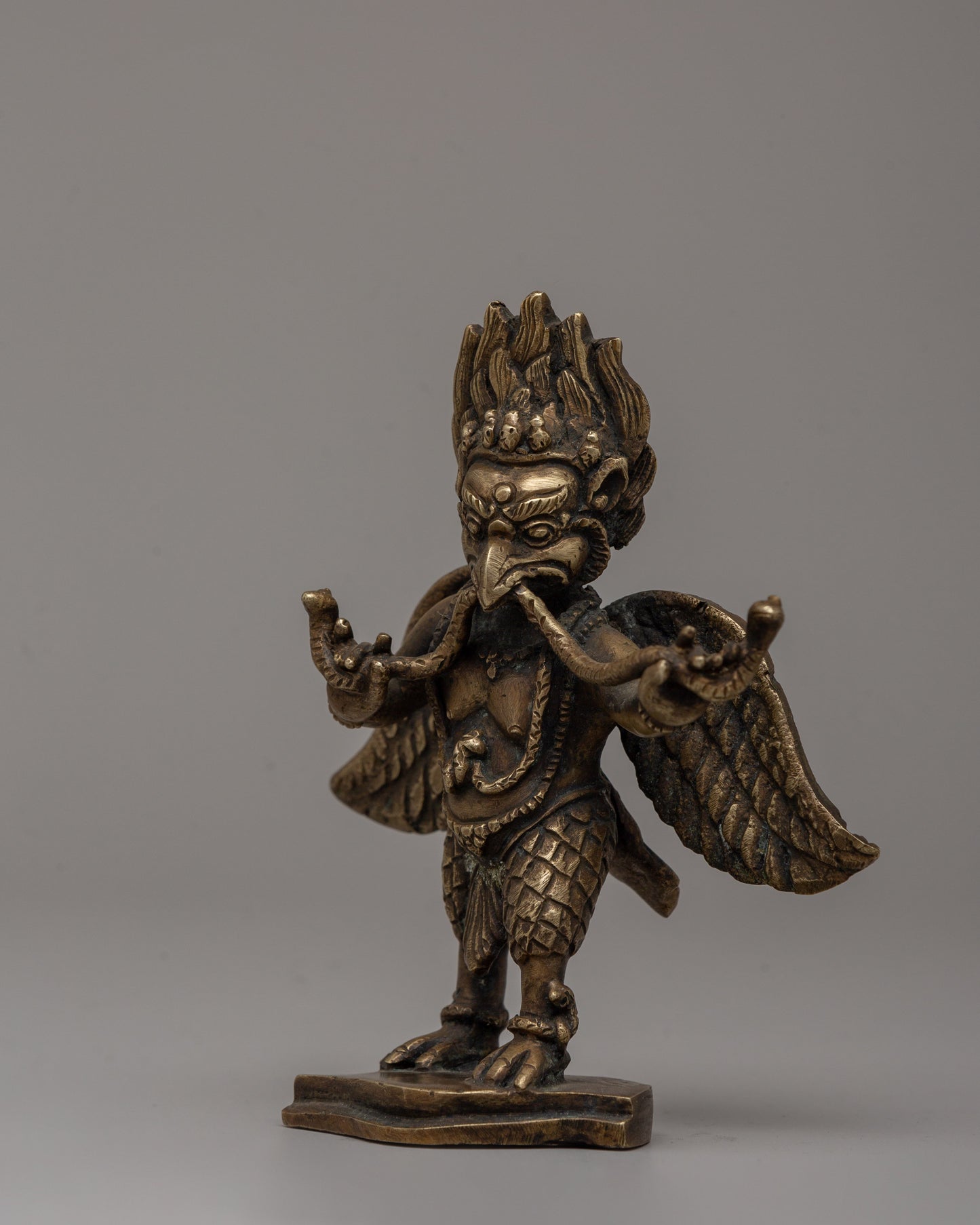 Majestic Bronze Garuda Statue | Handcrafted Spiritual Altar Decor