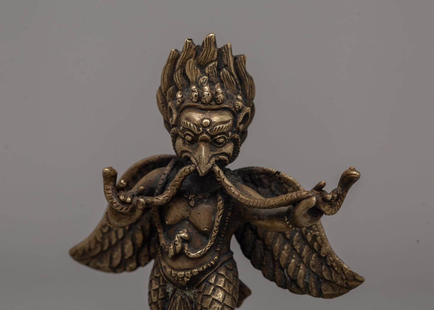 Majestic Bronze Garuda Statue | Handcrafted Spiritual Altar Decor