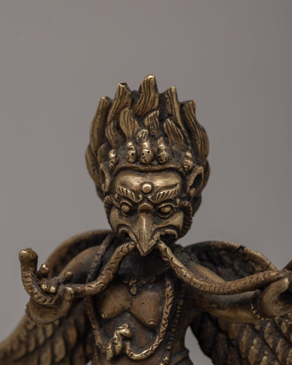 Majestic Bronze Garuda Statue | Handcrafted Spiritual Altar Decor