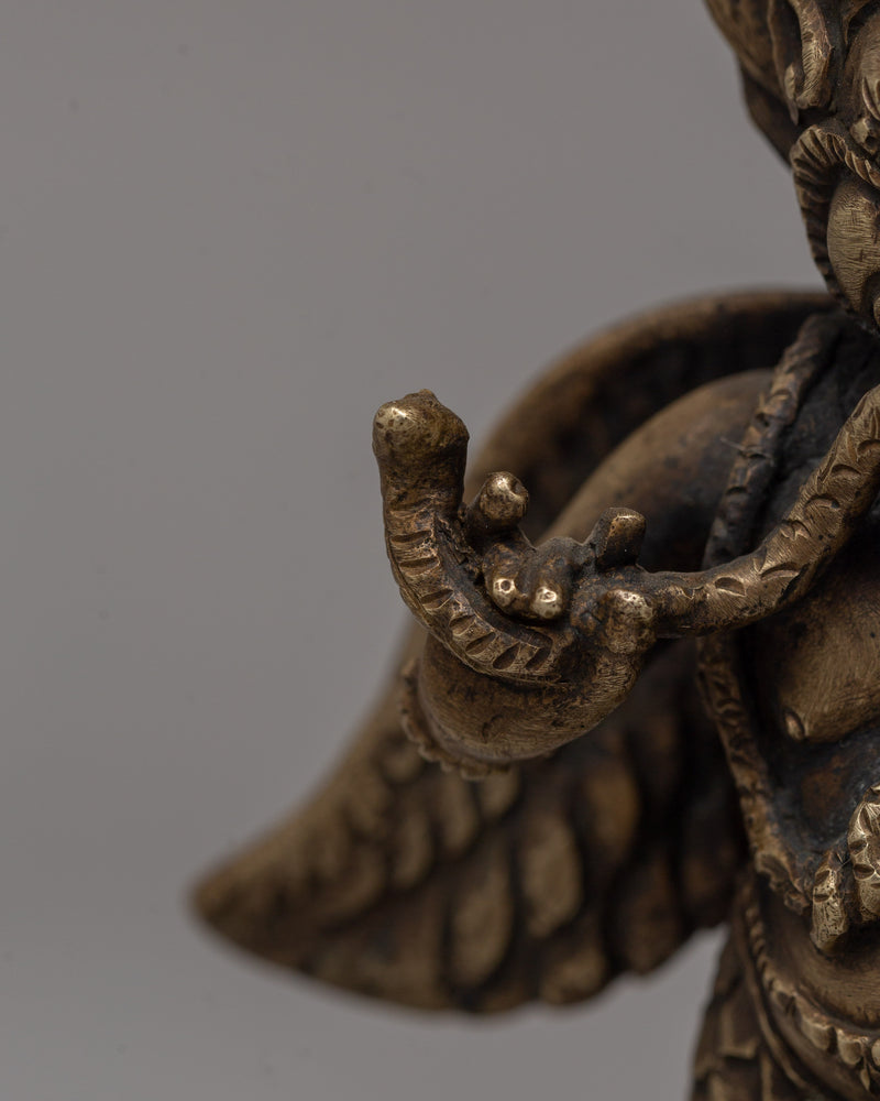 Majestic Bronze Garuda Statue | Handcrafted Spiritual Altar Decor