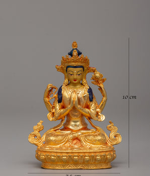 Compassion Deity Chenrezig Statue | Bodhisattva of Mercy