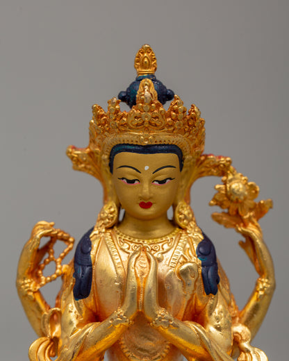 Compassion Deity Chenrezig Statue | Bodhisattva of Mercy