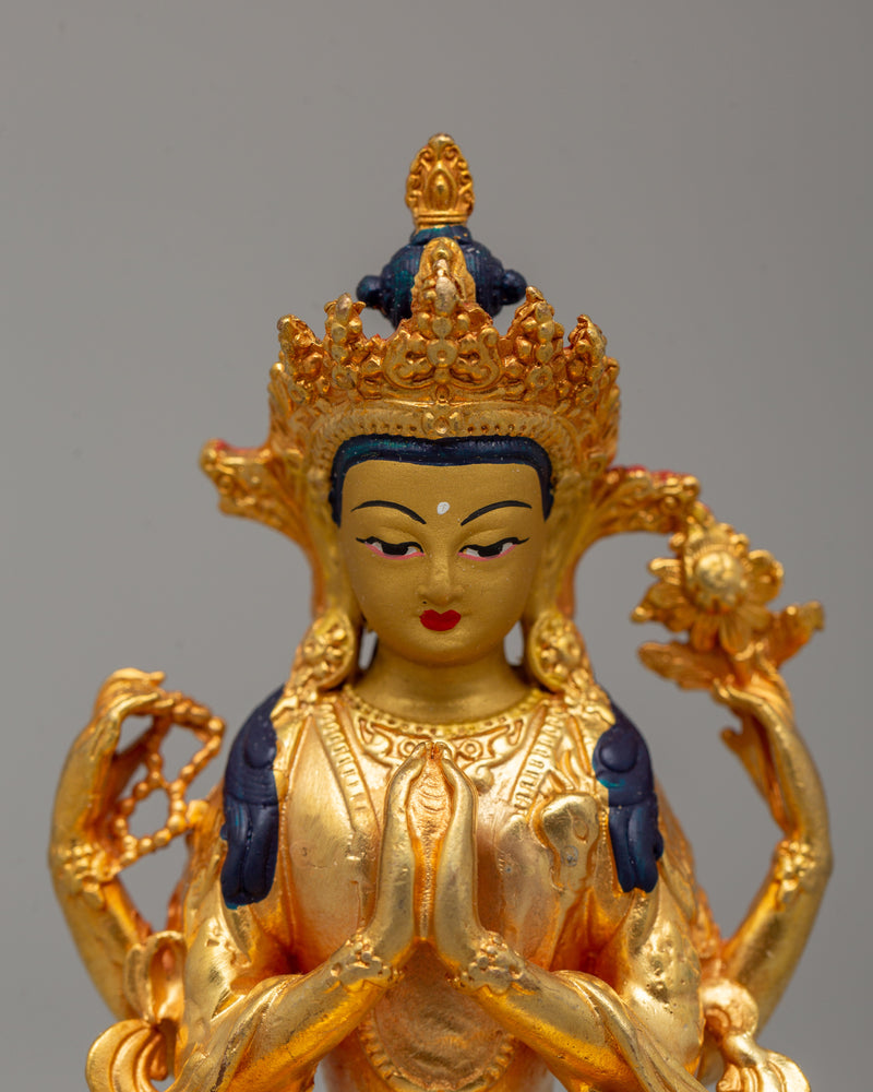 Compassion Deity Chenrezig Statue | Bodhisattva of Mercy