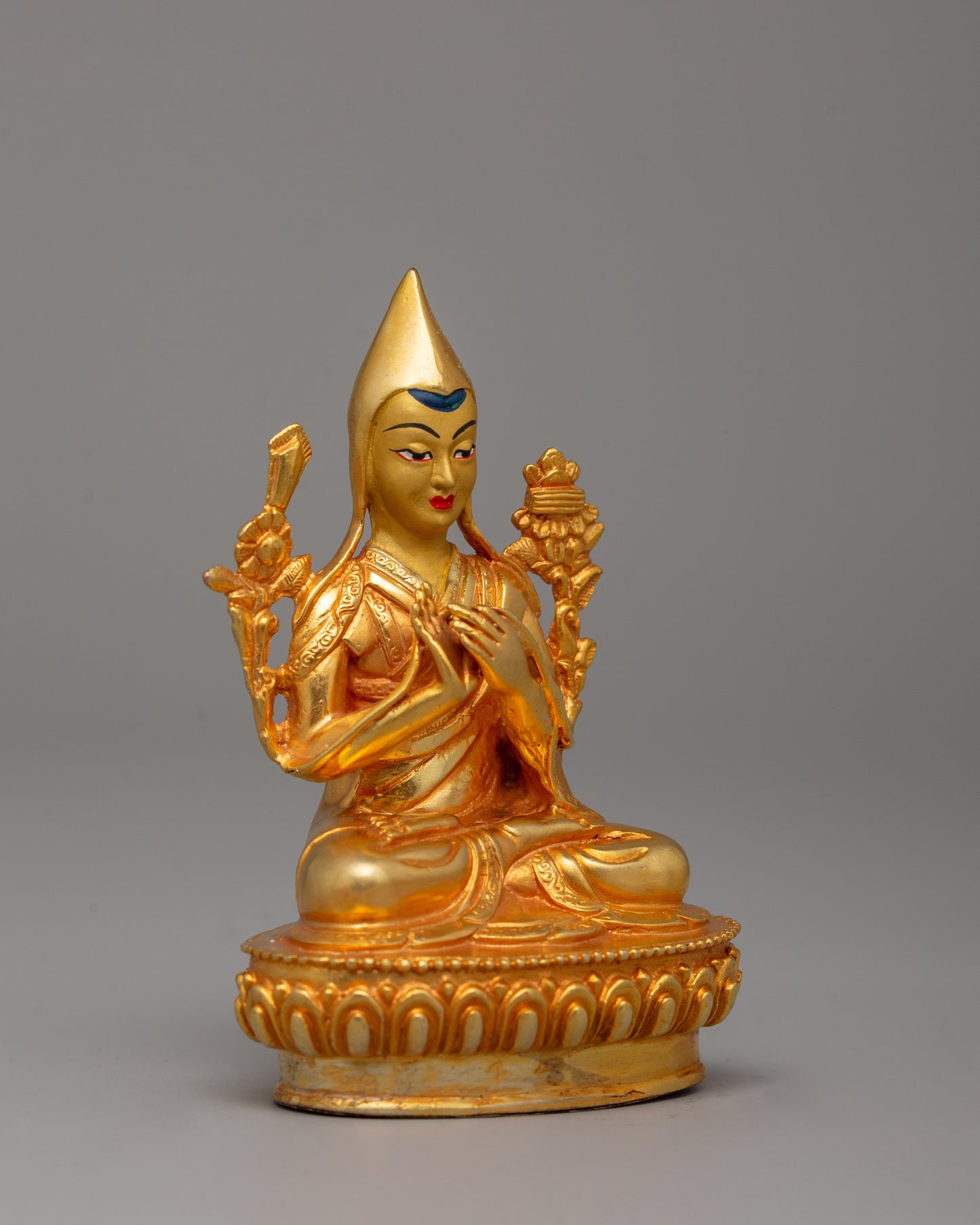 Gold-Plated Tsongkhapa Statue | Revered Tibetan Buddhist Master