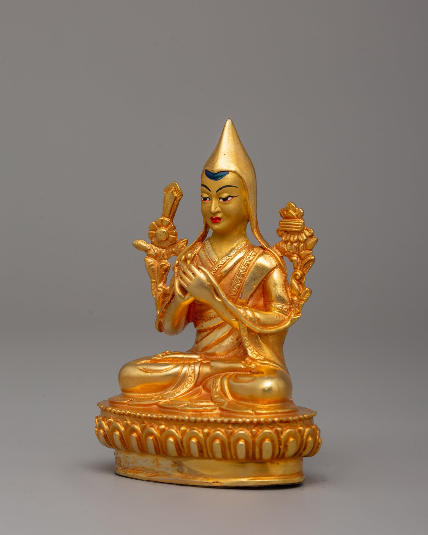 Gold-Plated Tsongkhapa Statue | Revered Tibetan Buddhist Master