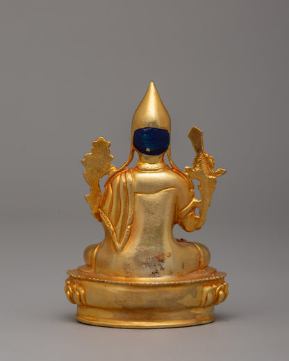 Gold-Plated Tsongkhapa Statue | Revered Tibetan Buddhist Master