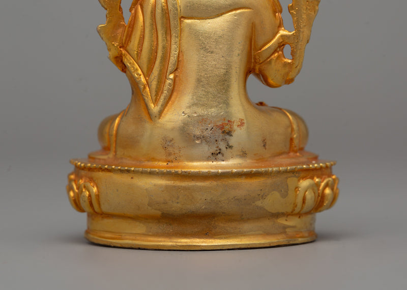 Gold-Plated Tsongkhapa Statue | Revered Tibetan Buddhist Master