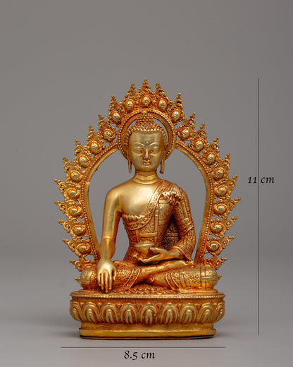 Enlightened Shakyamuni Buddha Rulers of Shakya Clan | 24K Gold Gilded Figurine