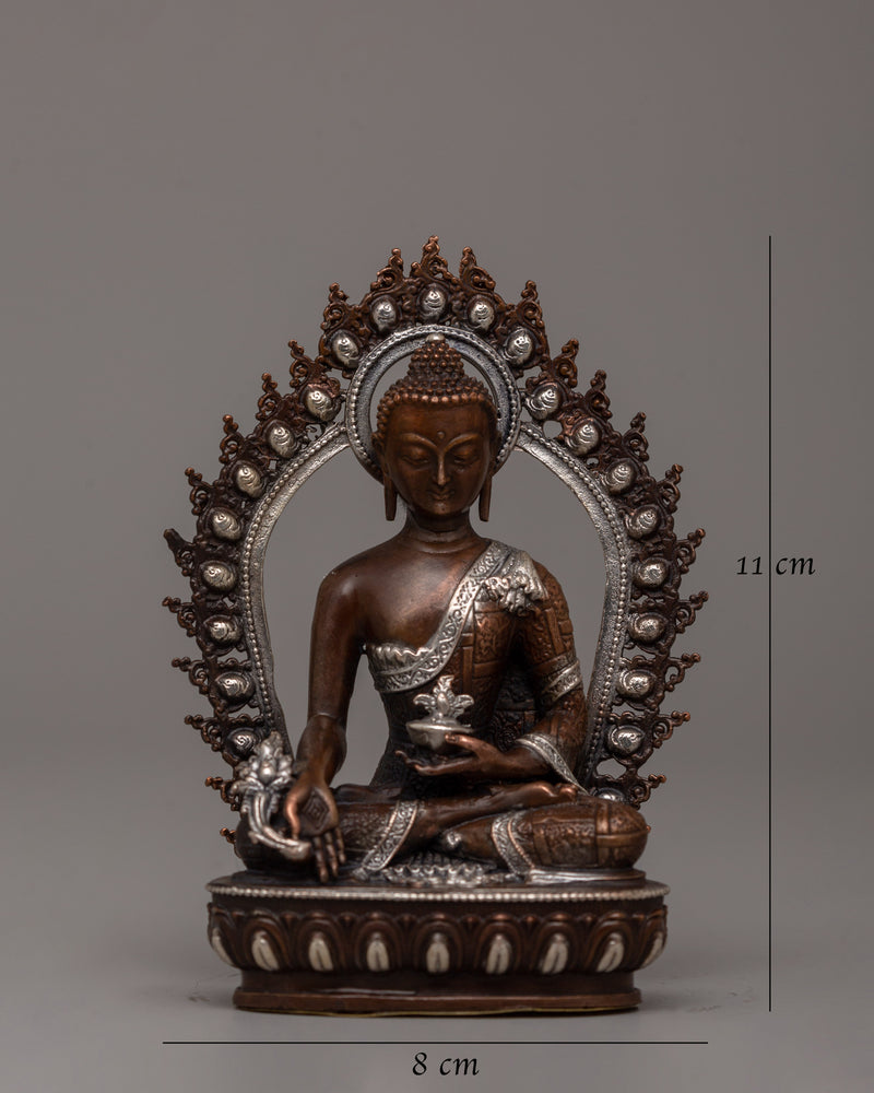 Healing Deity Medicine Buddha Statue | Bhaisajyaguru Holding Myrobalan Plant