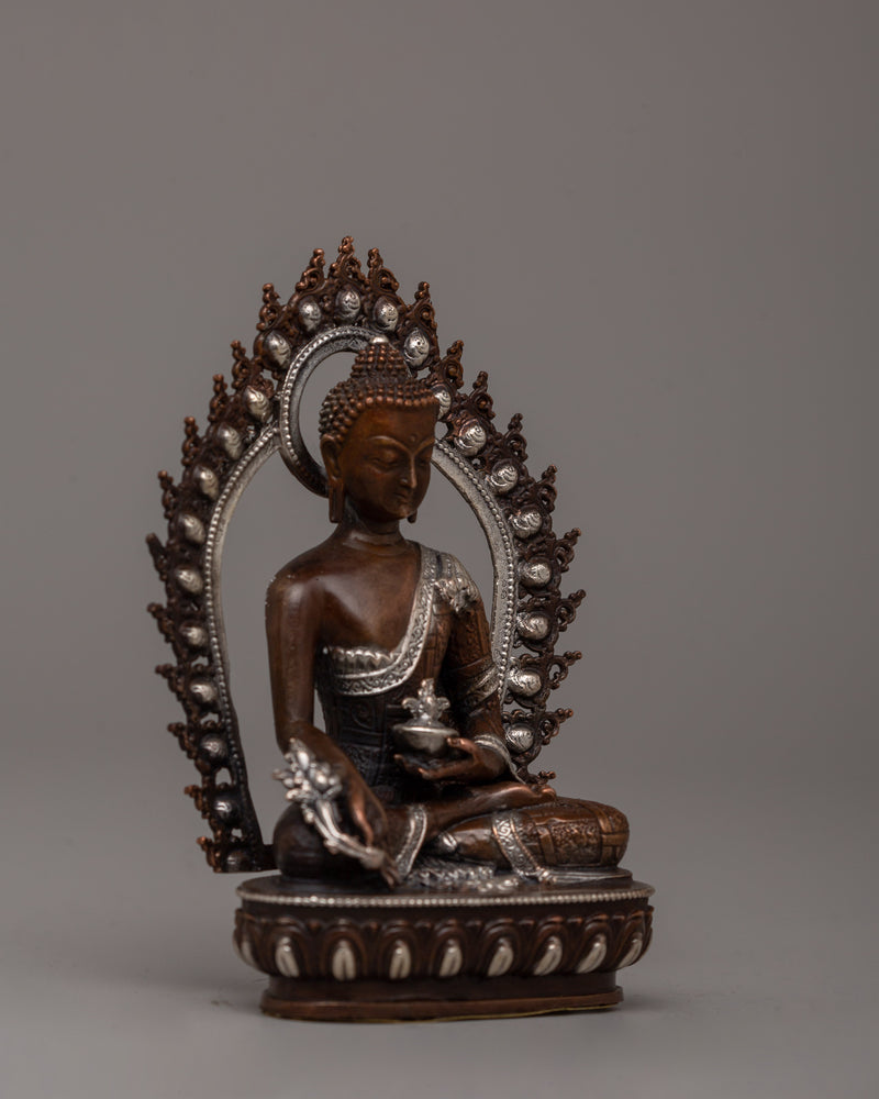 Healing Deity Medicine Buddha Statue | Bhaisajyaguru Holding Myrobalan Plant