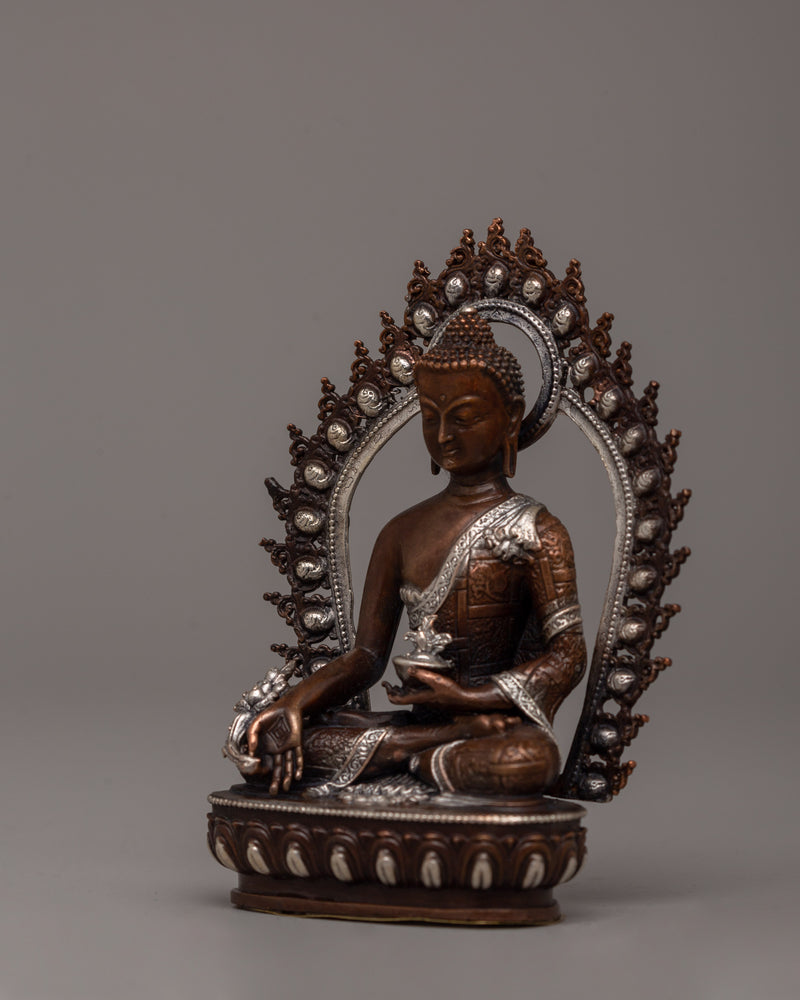 Healing Deity Medicine Buddha Statue | Bhaisajyaguru Holding Myrobalan Plant