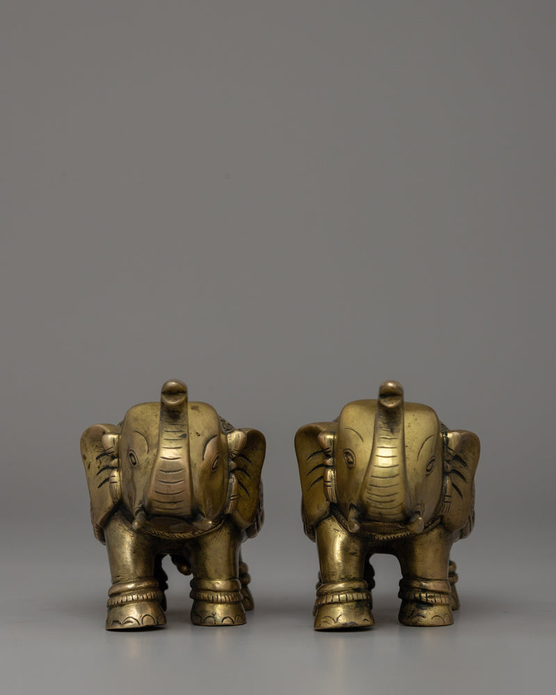 Pair of Bronze Elephant Statue | Animal Statues for Symbolic Decor