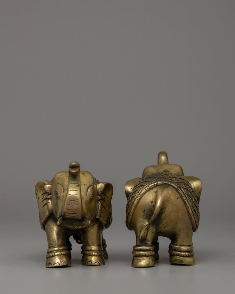 Pair of Bronze Elephant Statue | Animal Statues for Symbolic Decor