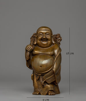 Standing Laughing Buddha Statue | Symbol of Good Fortune, Prosperity, and Joy