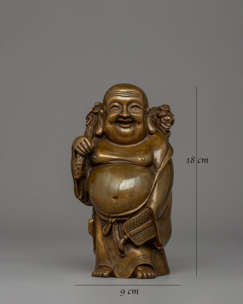 Standing Laughing Buddha Statue | Symbol of Good Fortune, Prosperity, and Joy