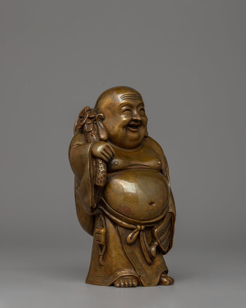 Standing Laughing Buddha Statue | Symbol of Good Fortune, Prosperity, and Joy