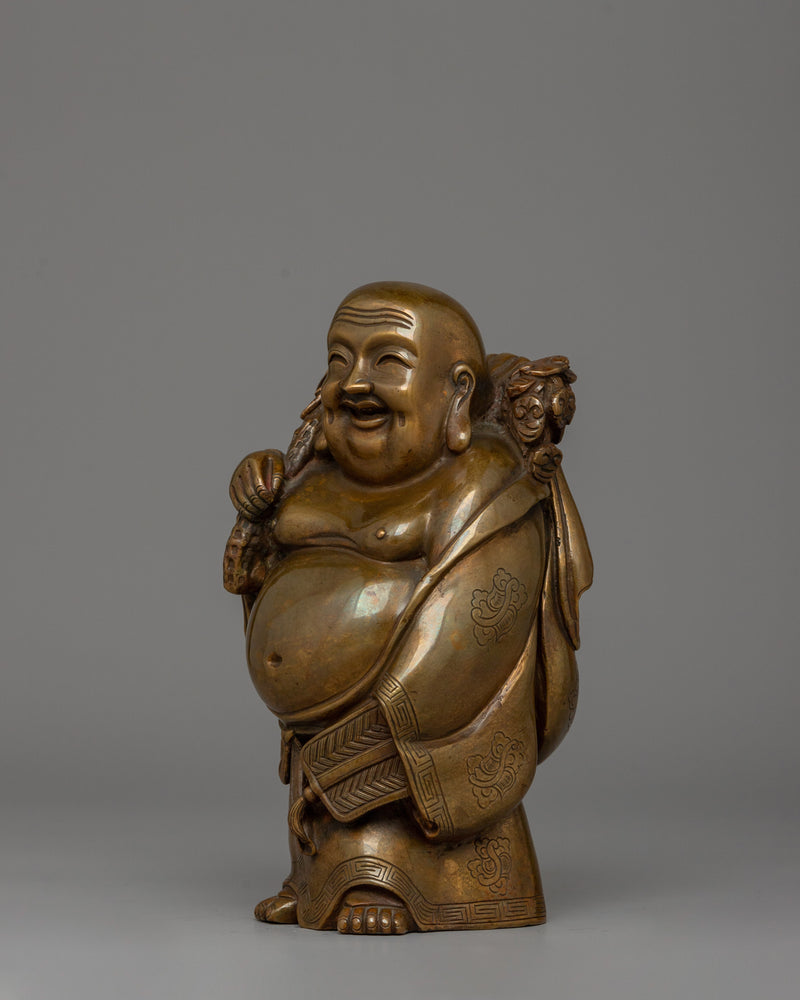 Standing Laughing Buddha Statue | Symbol of Good Fortune, Prosperity, and Joy