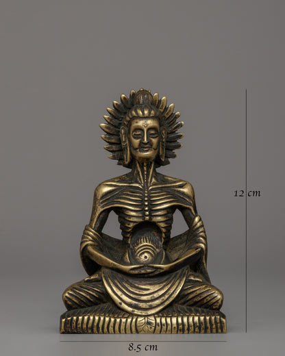 Handcrafted Bronze Fasting Buddha | Symbol of Enlightenment