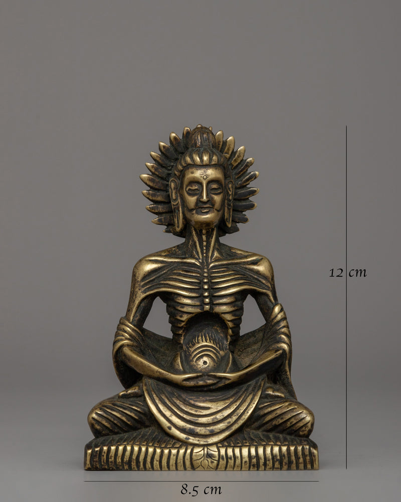 Handcrafted Bronze Fasting Buddha | Symbol of Enlightenment