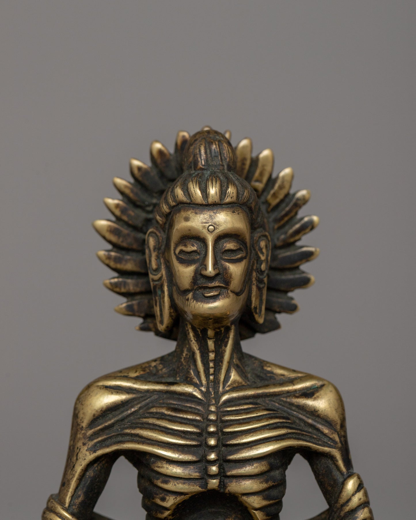 Handcrafted Bronze Fasting Buddha | Symbol of Enlightenment