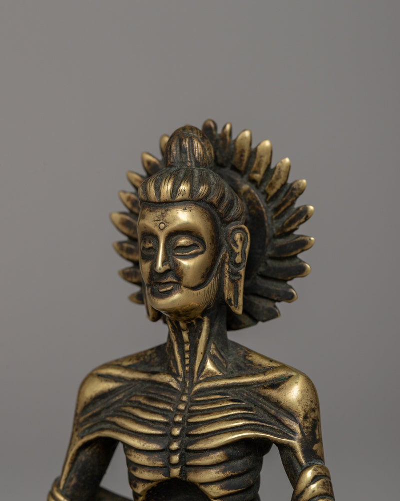 Handcrafted Bronze Fasting Buddha | Symbol of Enlightenment