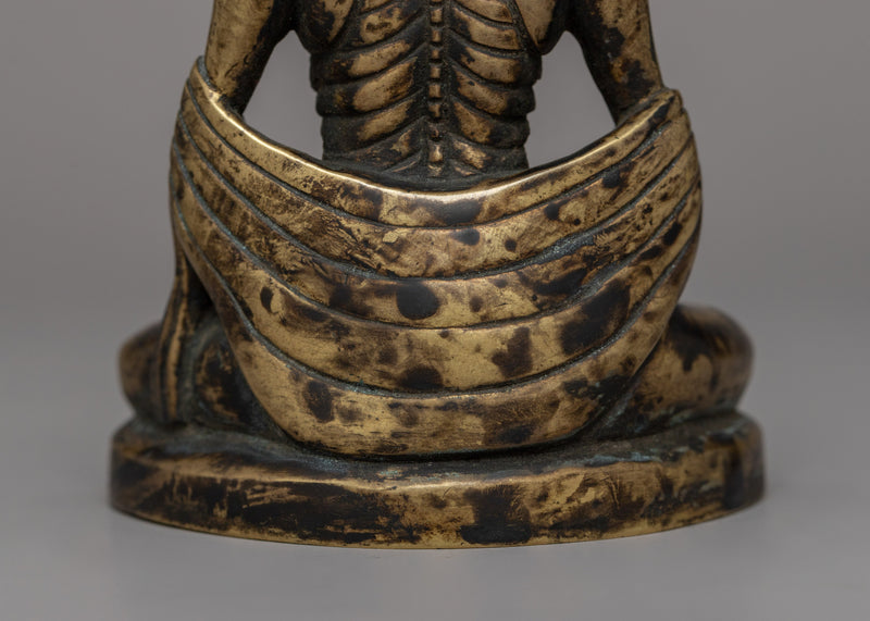 Handcrafted Bronze Fasting Buddha | Symbol of Enlightenment